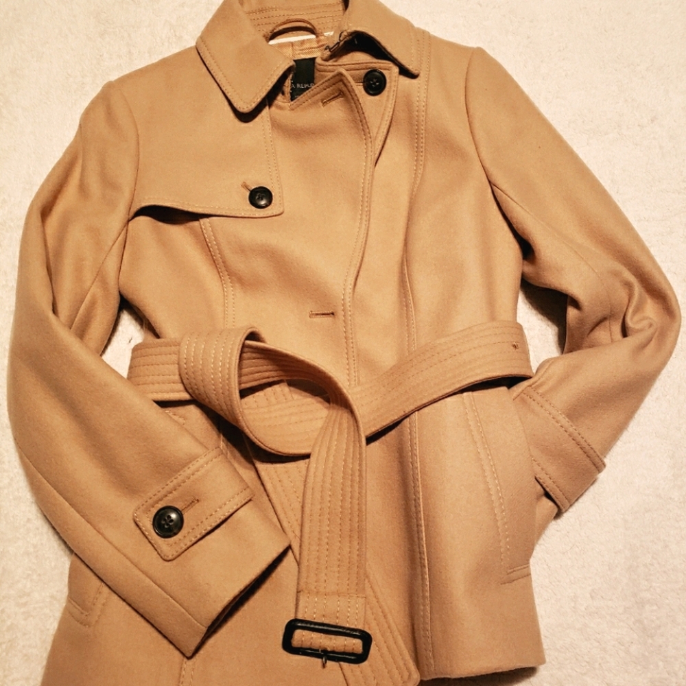 Belted trench coat